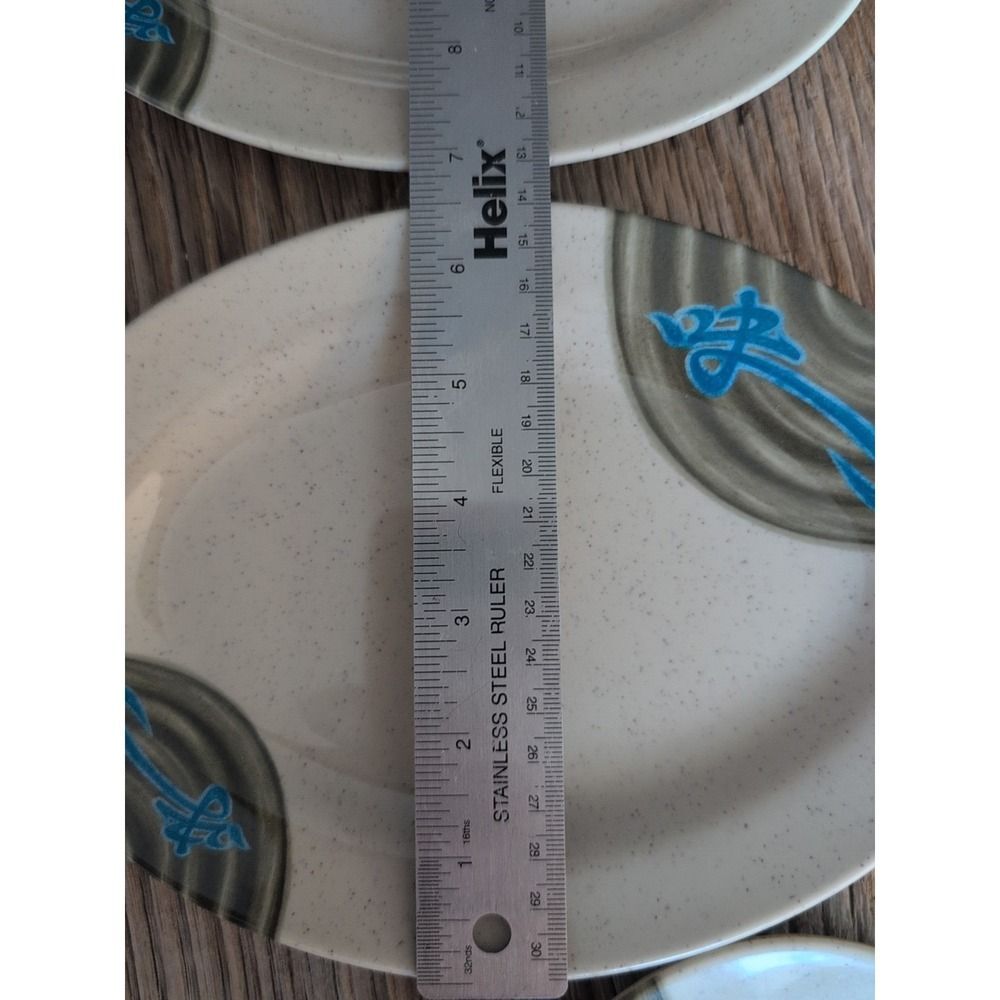 Tai Hong Wei Ware No 1609 Six 9" X 6.5" Oval Sushi Appetizer Plates (6) - Picture 11 of 16